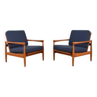 Mid-Century Oak Kolding Armchairs by Erik Wørts for IKEA, 1960s, Set of 2