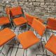 Lot de 8 chaises fauteuil 1970"