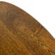 Set of 3 brutalist oak oval side or nesting tables 1970s