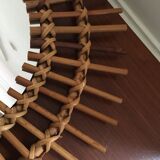 Vintage rattan sun mirror 70/80 47cm