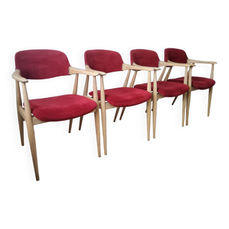 Chaises accoudoirs en bois massif pour Casala, Allemagne 1960