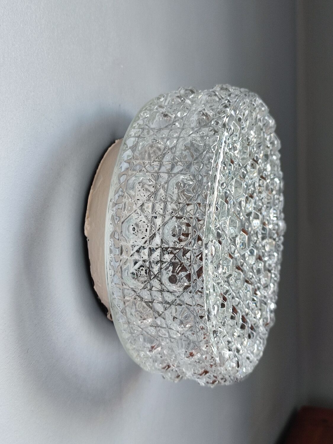 Prisma round ceiling light in vintage glass