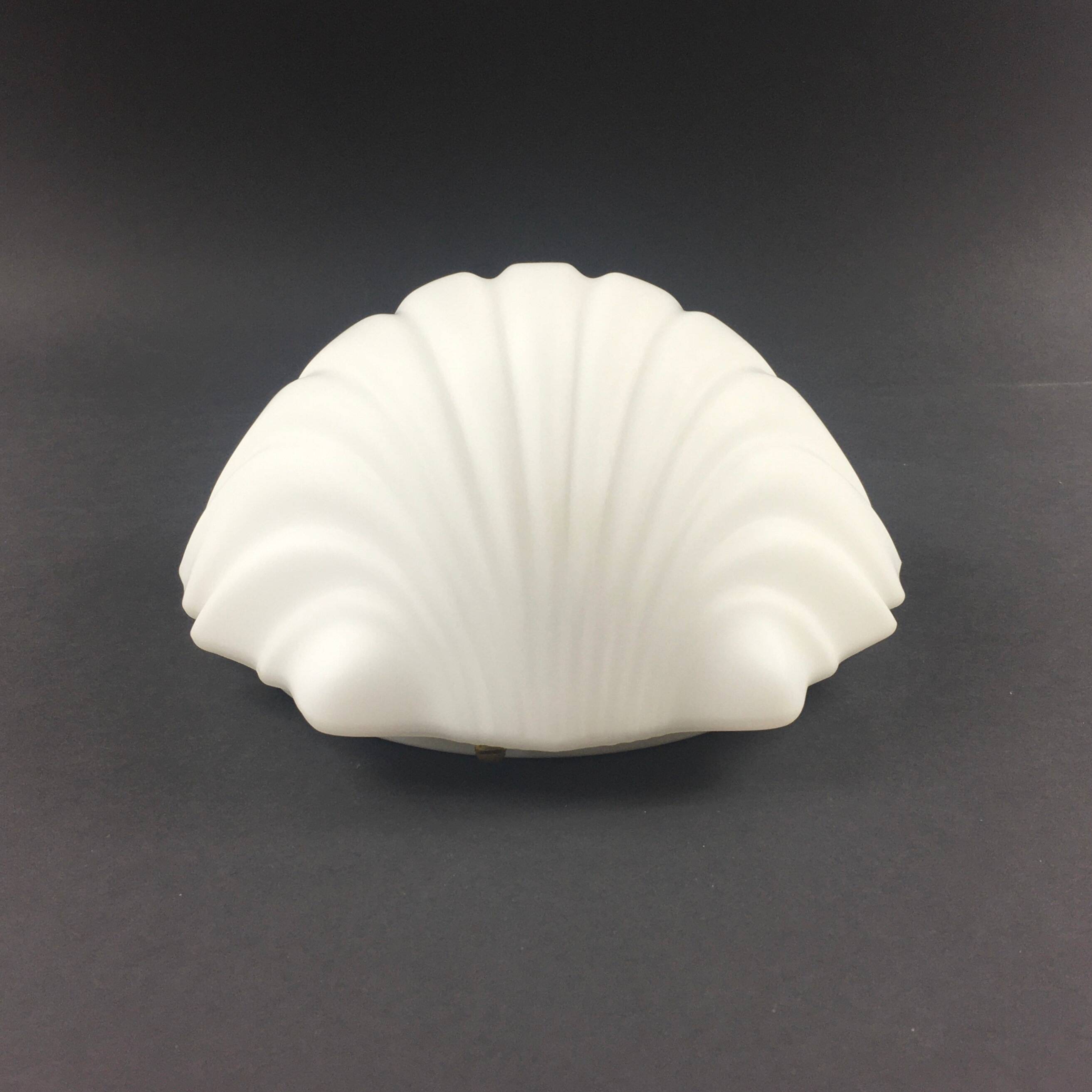 1 of 5 Shell-Shaped Opaline Glass Wall Light from Limburg, Germany, 1970s
