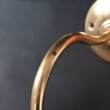Brass and frosted glass wall lights