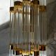 Pair of large Murano crystal sconces on gilt frame, Austria, 1970s