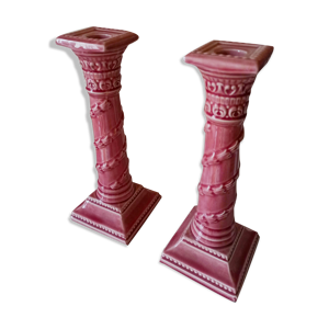 Paire de bougeoirs en