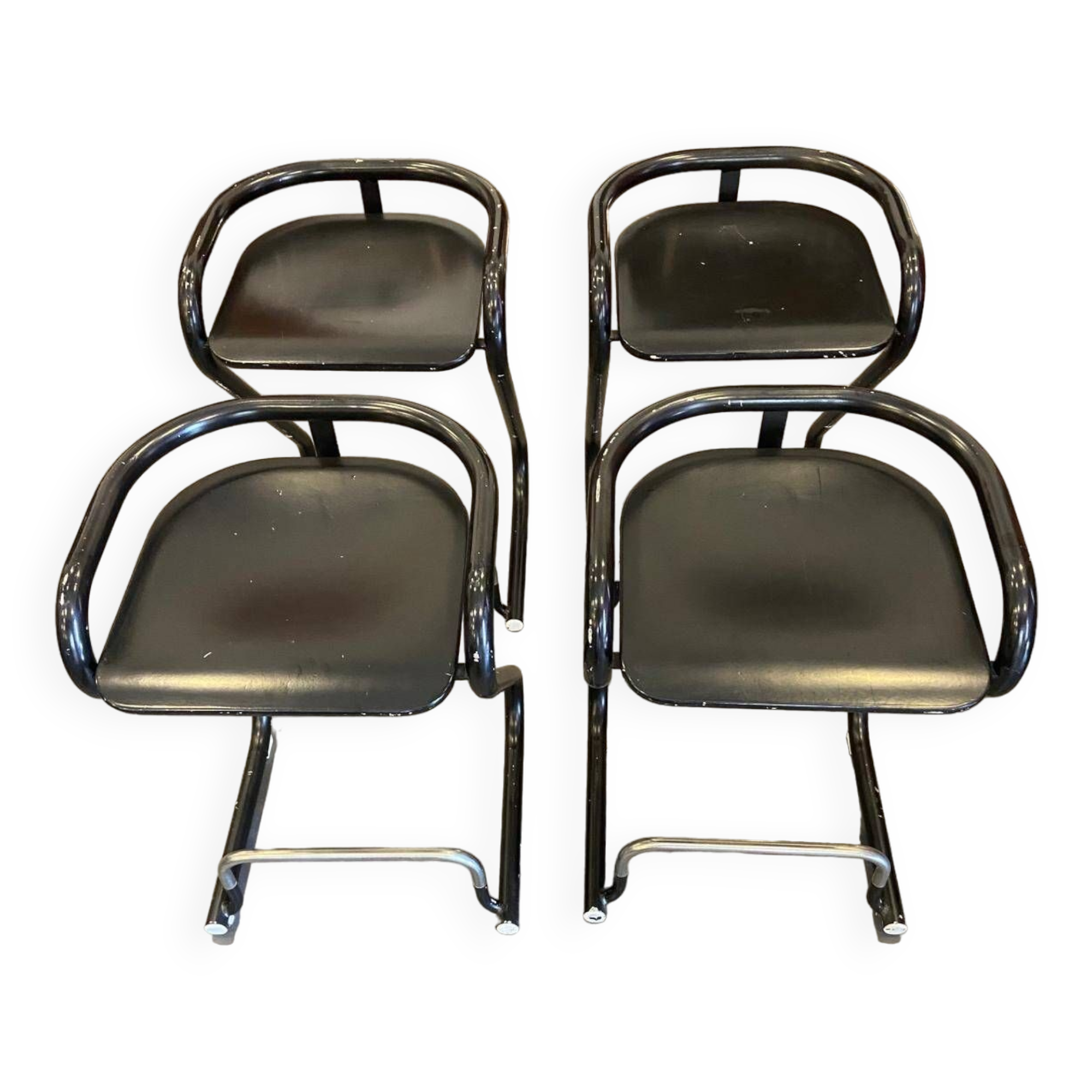 4 Börge Lindau stools - 1970s - Sweden