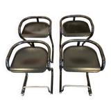 4 tabourets Börge Lindau - années 70 - Suède