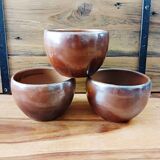Set of 3 Sars pottery stoneware bowls, Lentier
