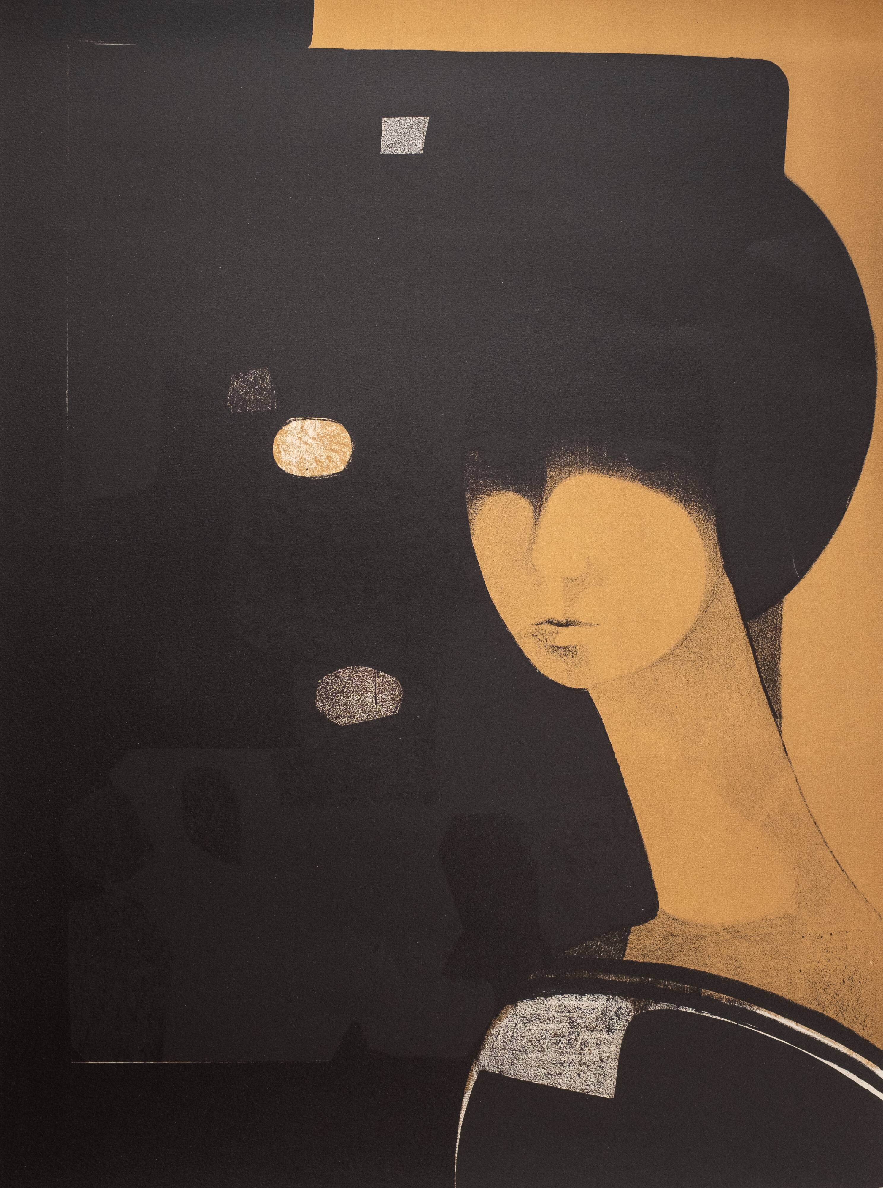 André Minaux, tête de femme, ca 1970