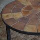 Modern Danish coffee table in steel and ceramic tiles by Sallingboe from the 1970s.