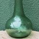 Vase soliflore en verre soufflé, bullé, signé Biot