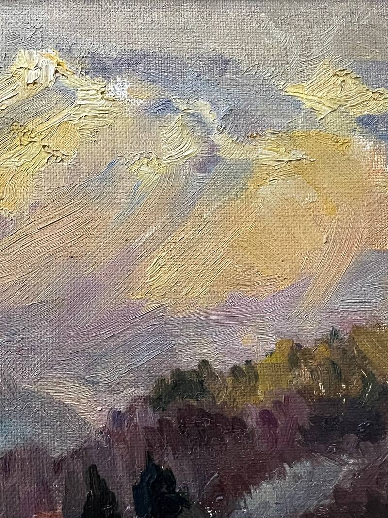 Tableau "Village de montagne"