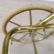 Vintage golden brass rolling service