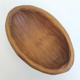 Pretty basket in solid wood oval shape