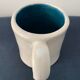 2 cups maja white and blue enamelled ceramic cups