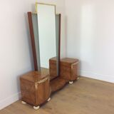 Art deco dressing table with illuminating mirror