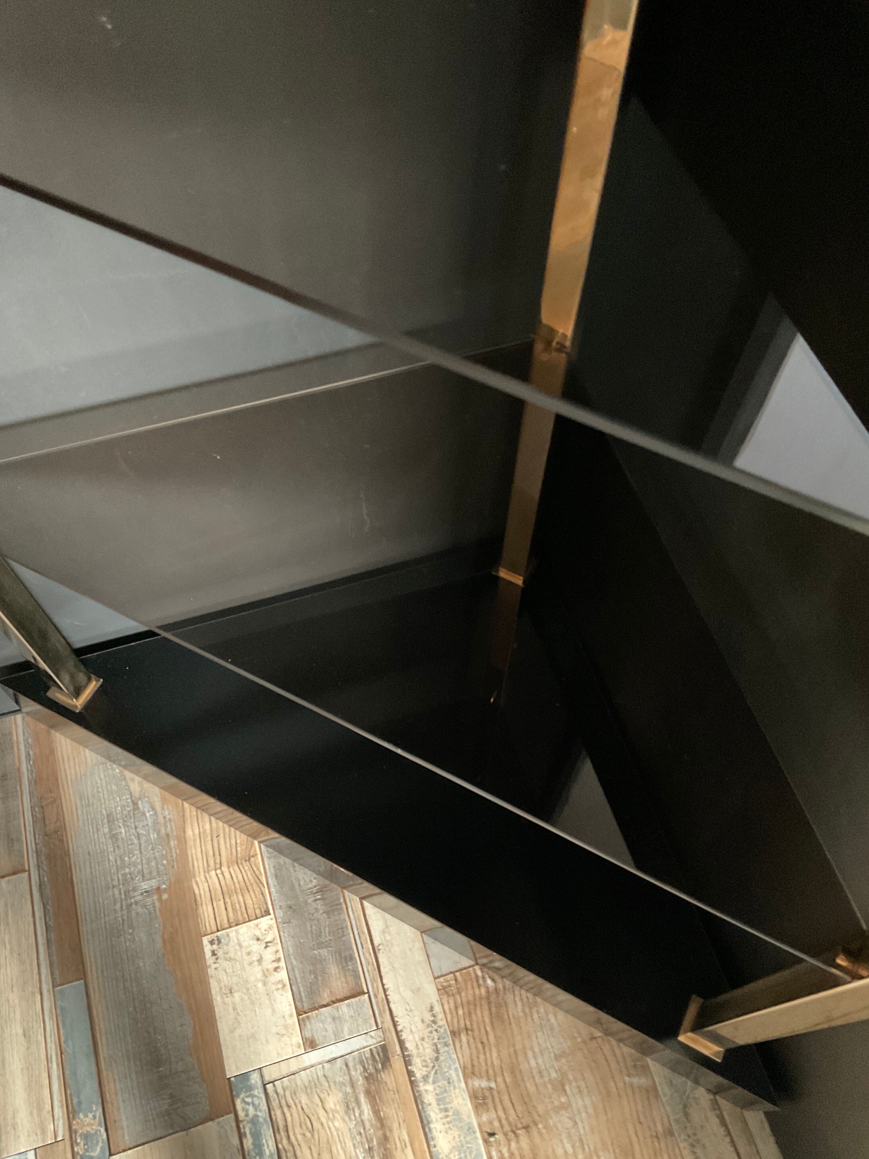 70s brass light shelf