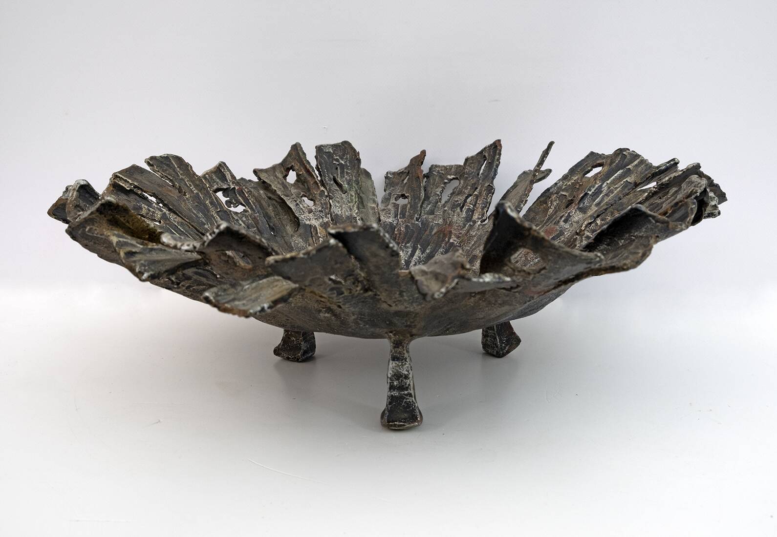 Salvino Marsura Brutalist Forged Iron Centerpieces, 1970s