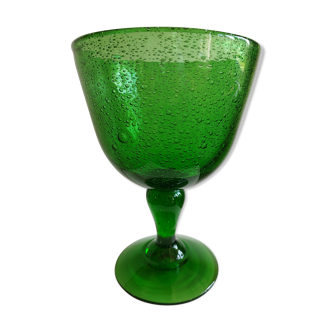 Coupe verte en verre Biot