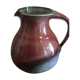 Pichet carafe en gres émaillé couleurs rose et bleu