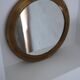 Antique round brass mirror
