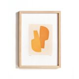 4 abstract illustrations - paintings and pictures signed Eawy