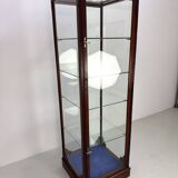 Beautiful mahogany museum display cabinet from England, circa 1925.