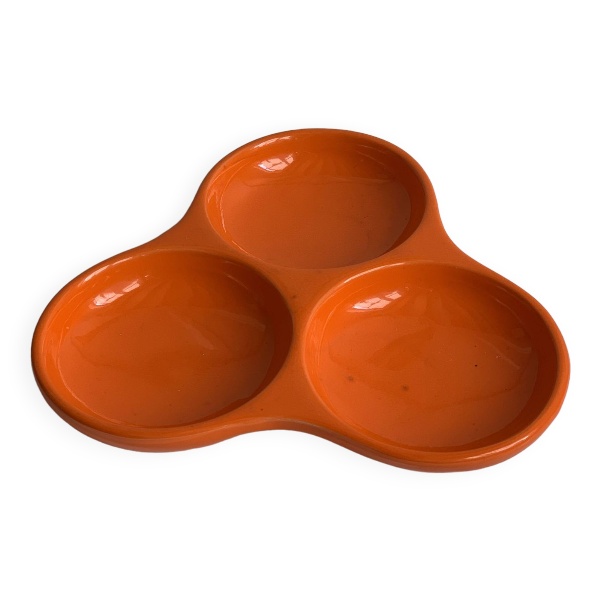 Plat céramique orange