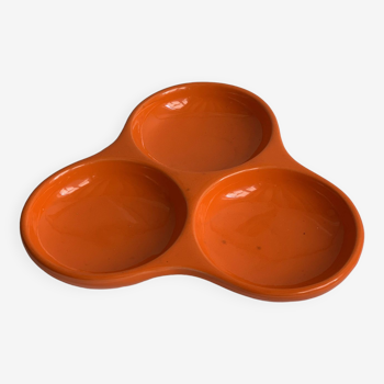 Orange ceramic dish