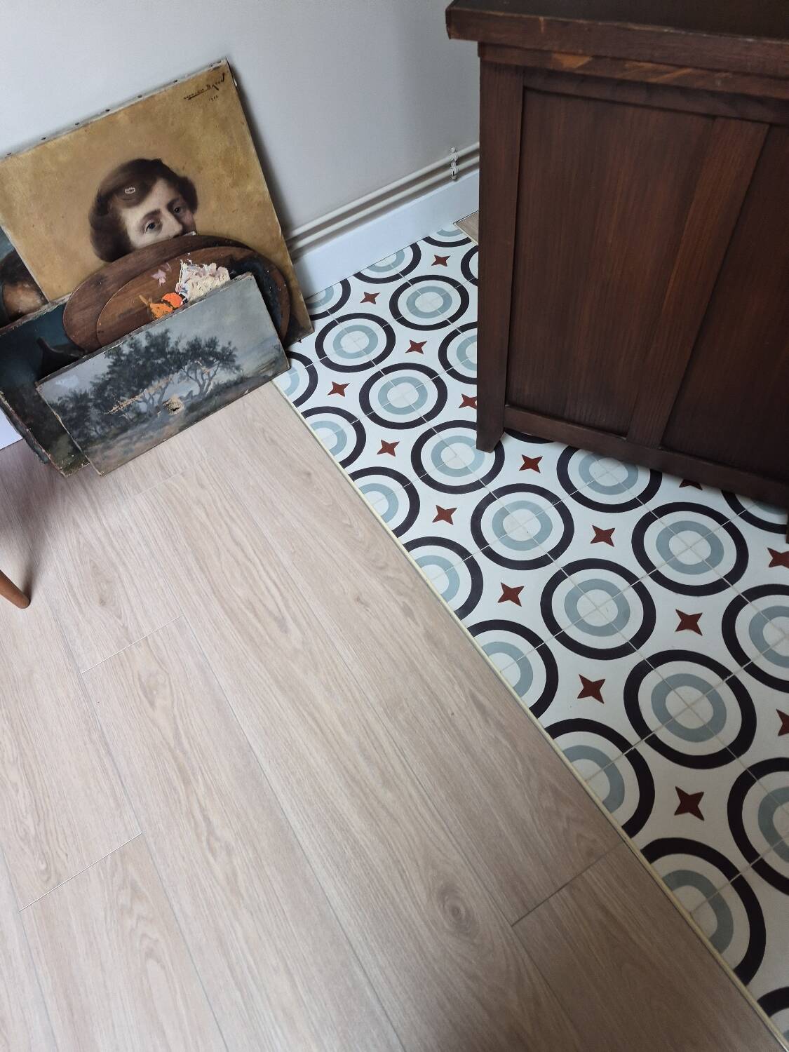 Small vintage wooden desk