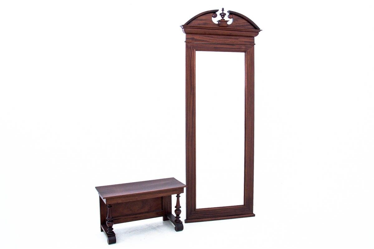 Antique console with mirror, Northern Europe, circa 1900.