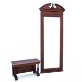 Antique console with mirror, Northern Europe, circa 1900.