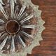 Vintage glass ashtray with scalloped edge D13 H3.5
