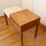 Banc d'entrée, banquette téléphonique modulable scandinave, teck, 1960