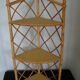 Rattan wall corner shelf