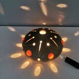 Small ceramic wall lamp (can also be used as a table lamp) space age style. Danish 1970s