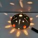 Small ceramic wall lamp (can also be used as a table lamp) space age style. Danish 1970s