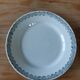 Lot de 6 assiettes terre de fer dépareillées tons bleus verts