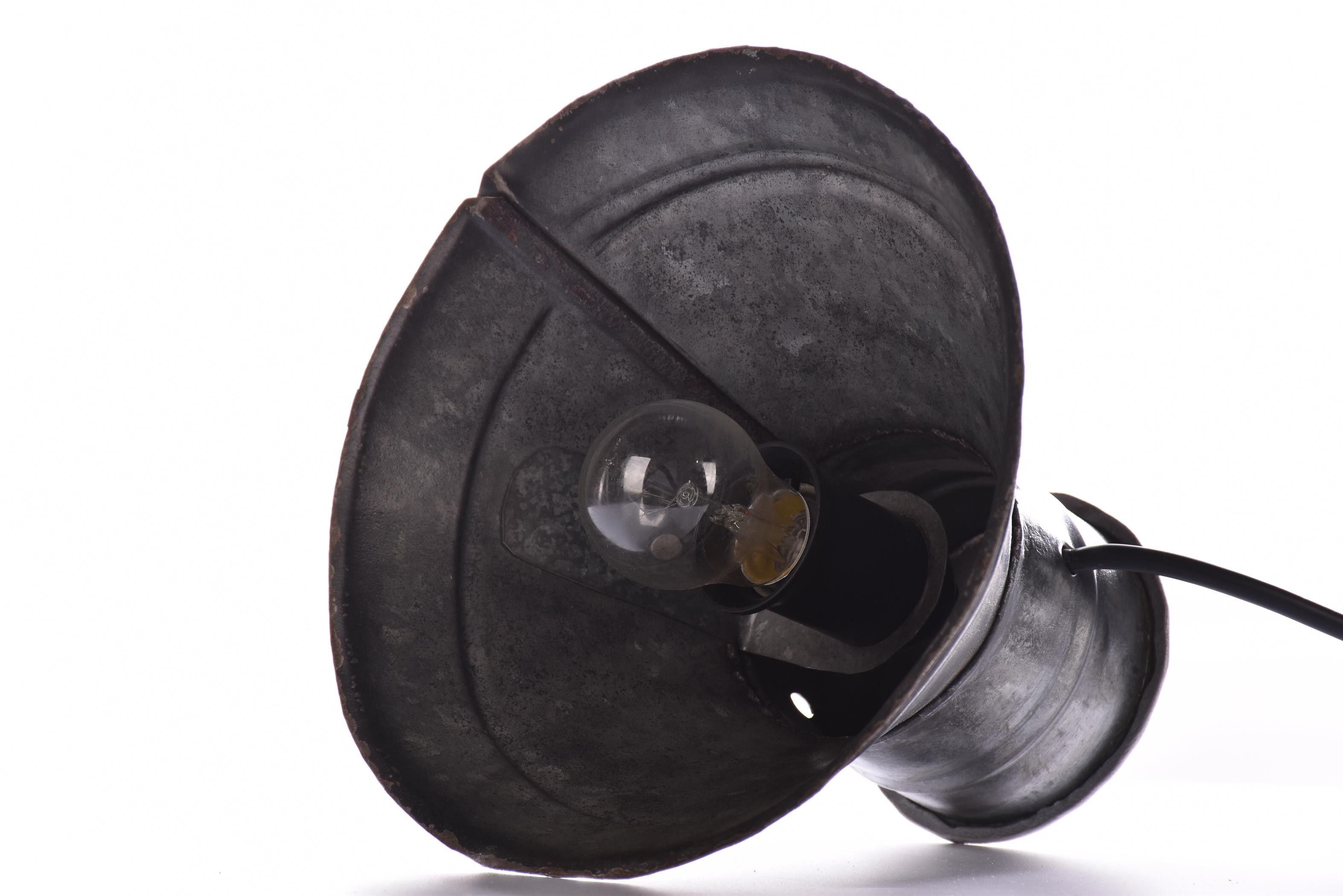 Industrial zinc pendant lamp brocante light