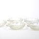 Lot de 5 coupelles en forme de coquillage en verre transparent