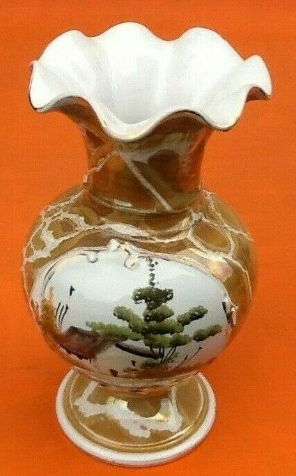 Baluster vase on foot-shower Ceramic decoration house in undergrowth
