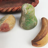 Basket and terracotta fruit