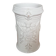 Old White Ceramic Vase Vintage Coat of Arms Decor #A697