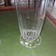 Pair of Daum France crystal cornets vases – Twisted ribbed model