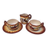 Part of a Quimper ceramic dinner service signed Paul Fouillen