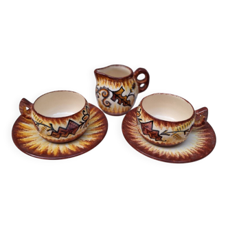 Part of a Quimper ceramic dinner service signed Paul Fouillen