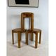 Set of three solid pine stools, 1970s.