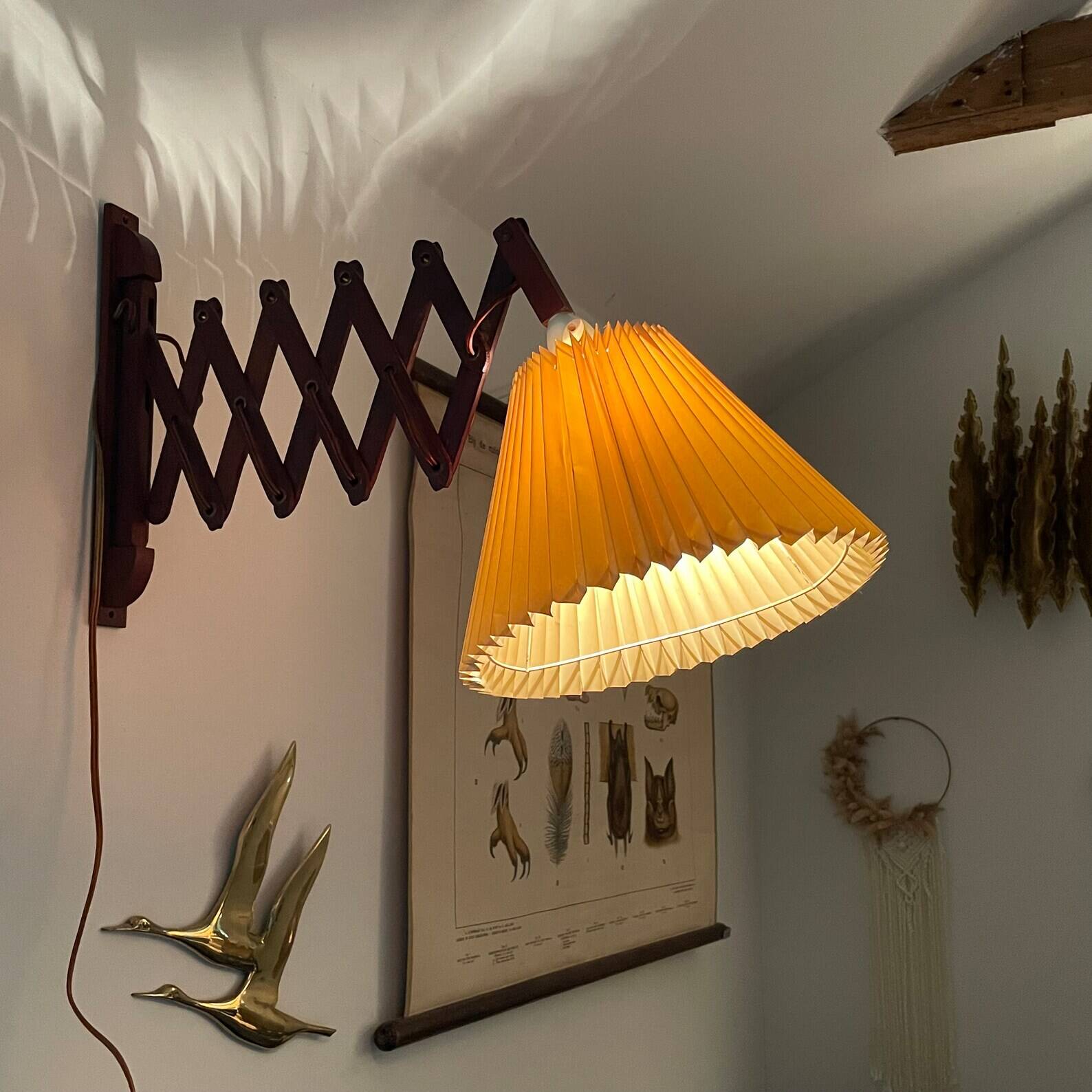 70s Danish vintage scissor lamp