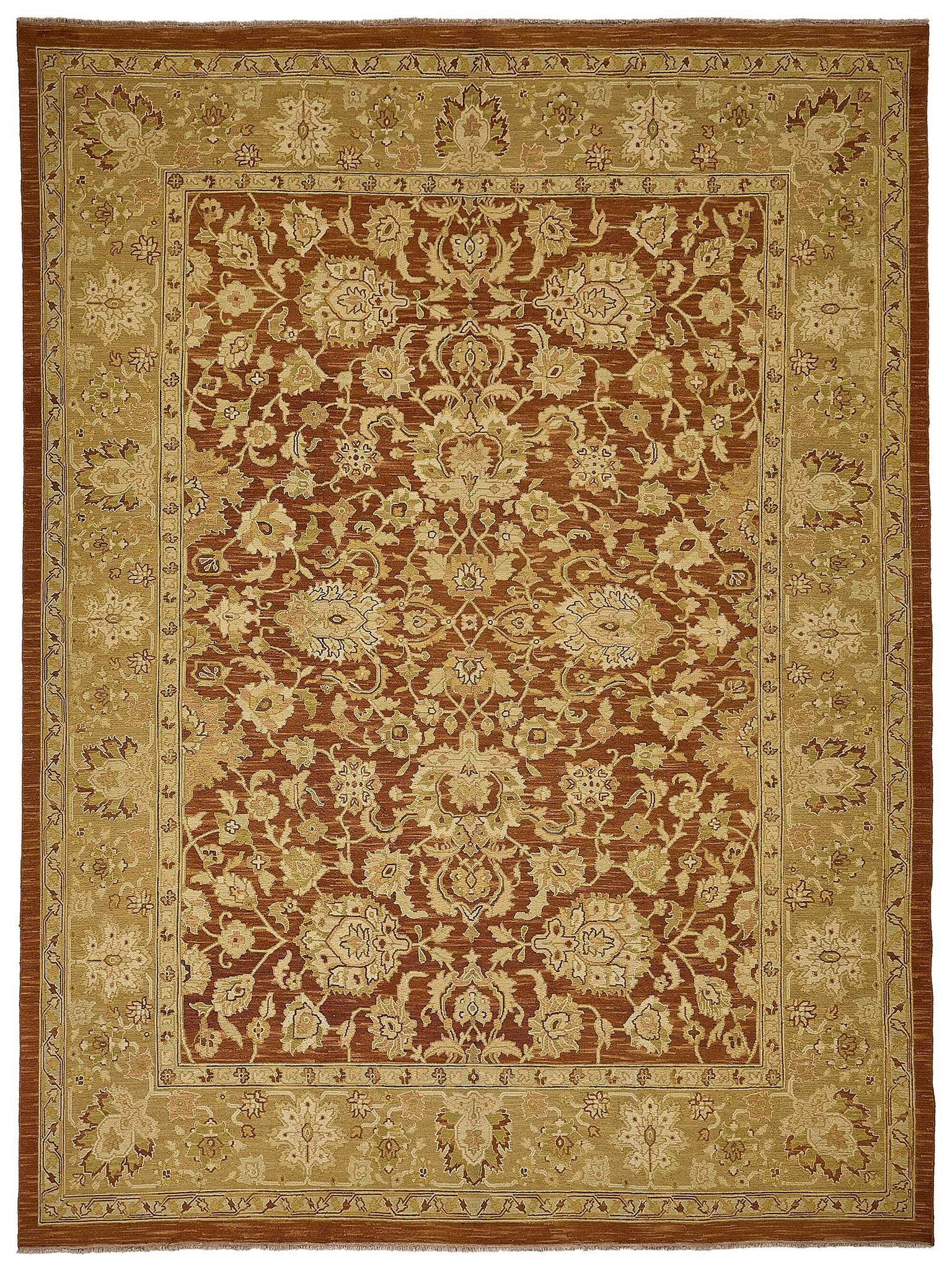 Turkish Handknotted Wool Oushak Rug 268 cm x 358 cm